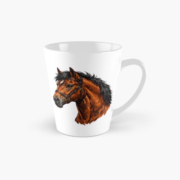 Item preview, Elegant Thoroughbred Horse Portrait – Horse Illustration designed and sold by OTSC.