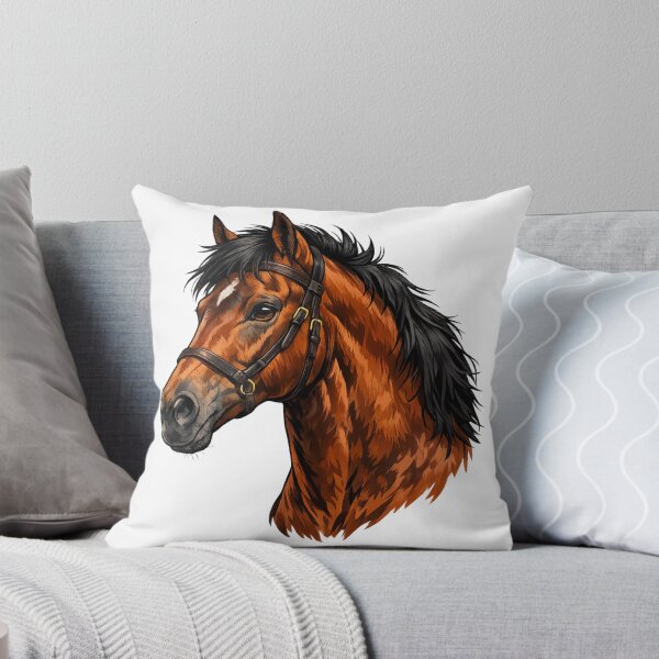 Item preview, Elegant Thoroughbred Horse Portrait – Horse Illustration designed and sold by OTSC.