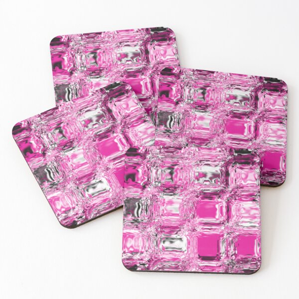 Item preview, Hot Pink Glass Block Glitch Pattern designed and sold by ChonkyWave.