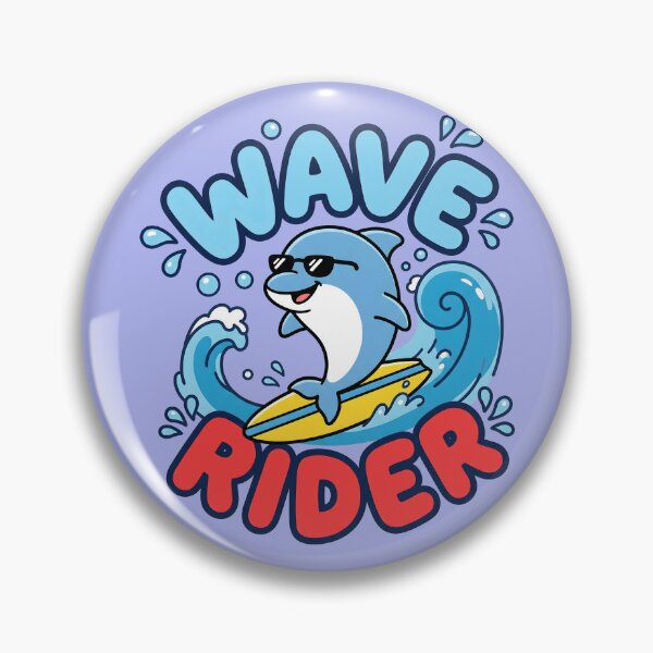 Item preview, Wave Rider – Cute Surfing Dolphin Design designed and sold by Sea Gem.