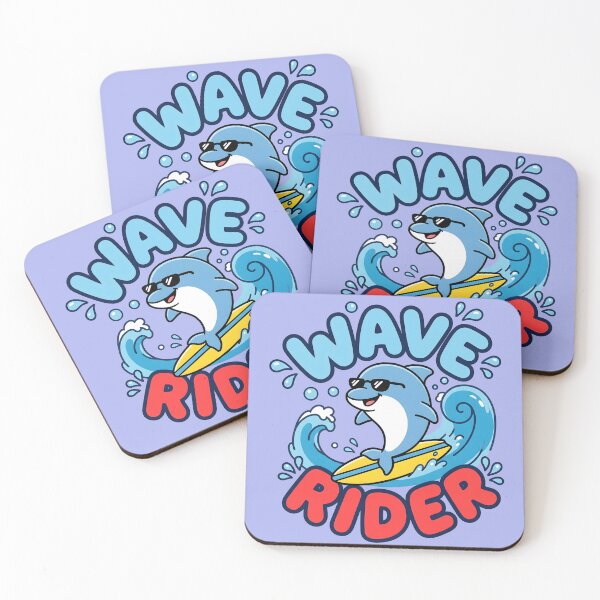 Item preview, Wave Rider – Cute Surfing Dolphin Design designed and sold by Sea Gem.