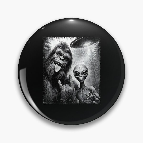 Item preview, funny Bigfoot Selfie With UFO Alien designed and sold by Rahamkshop.