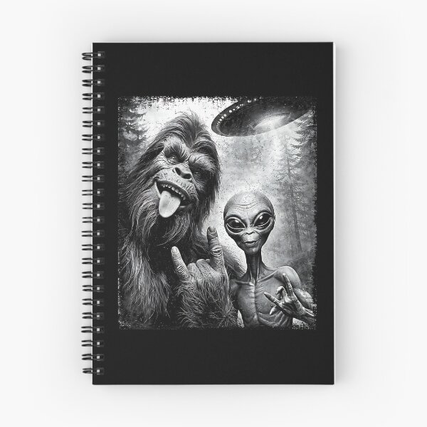 Item preview, funny Bigfoot Selfie With UFO Alien designed and sold by Rahamkshop.