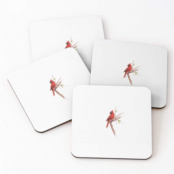 Item preview, Cardinal - Tiny Hand painted Watercolor Painting designed and sold by artpadanna.