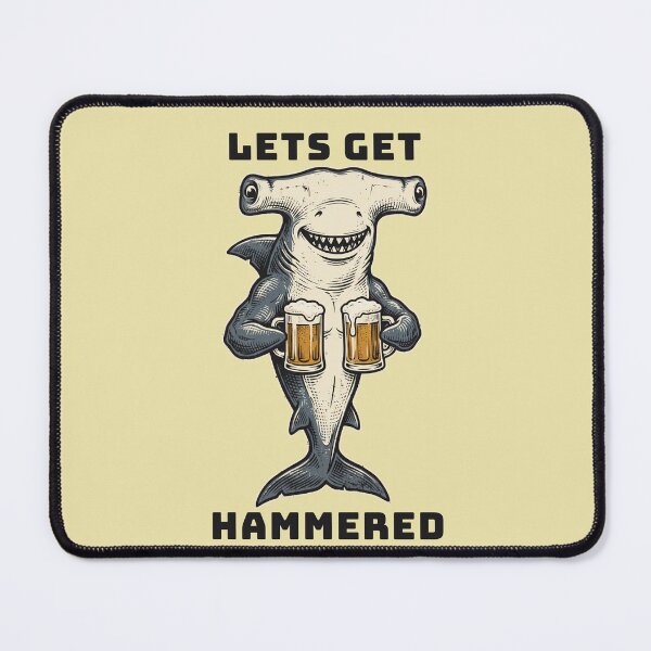 Item preview, Lets Get Hammered Hammerhead Shark Beer designed and sold by d247.
