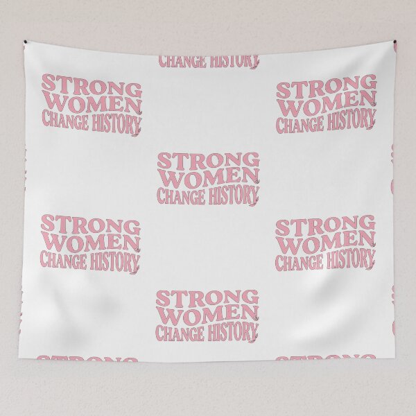 Item preview, Strong Women Change History Typography T-Shirt | Feminist Empowerment Vintage Design designed and sold by Velora Printss.