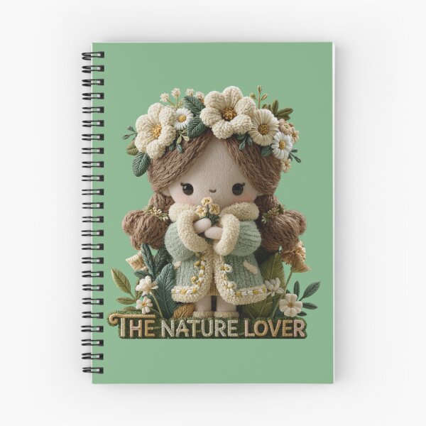Item preview, Nature Lover Cute Floral Girl Embroidery Design designed and sold by MegaNovaArt.
