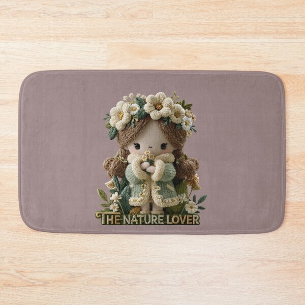 Item preview, Nature Lover Cute Floral Girl Embroidery Design designed and sold by MegaNovaArt.