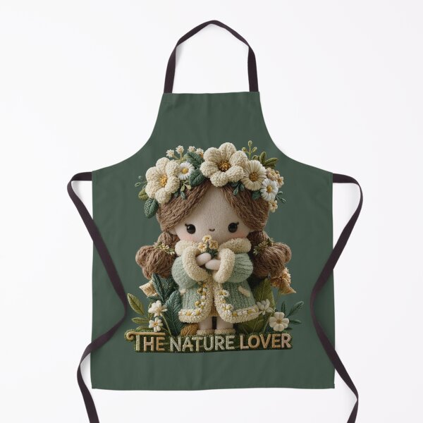 Item preview, Nature Lover Cute Floral Girl Embroidery Design designed and sold by MegaNovaArt.