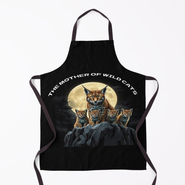 Item preview, The Mother of Wild Cats Lynx and Kittens Full Moon designed and sold by hoodiehood.
