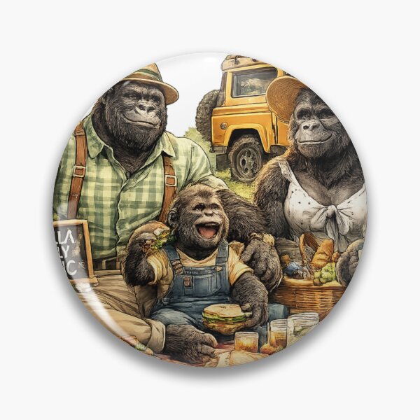Item preview, Gorilla family picnic adventure  designed and sold by urbanshop7.