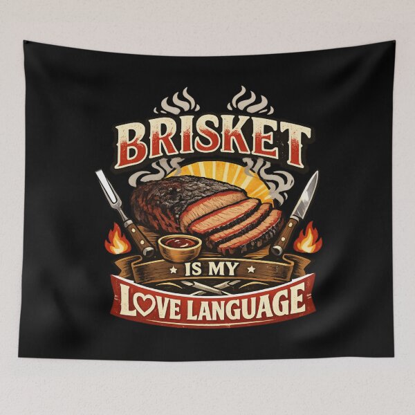 Item preview, Brisket Is My Love Language - Funny BBQ Meat Lover Barbecue designed and sold by SidTastic .