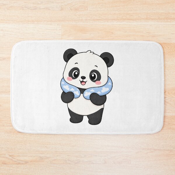 Item preview, Cute Panda Wearing Travel Pillow Kawaii Cartoon Design designed and sold by Seculinator.
