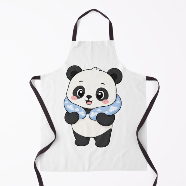Item preview, Cute Panda Wearing Travel Pillow Kawaii Cartoon Design designed and sold by Seculinator.