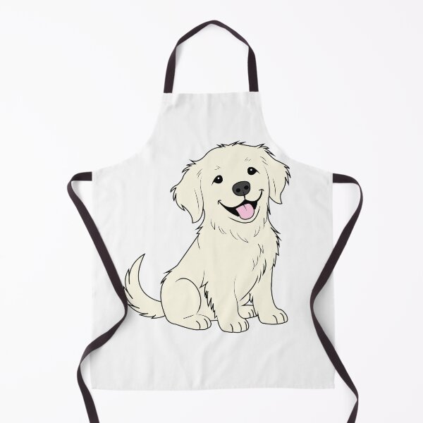 Item preview, Cute White Golden Retriever Illustration designed and sold by asterloom.