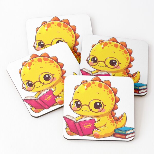 Item preview, Cute Dinosaur Reading Book Sticker designed and sold by DailyDoodlesBySumbul.