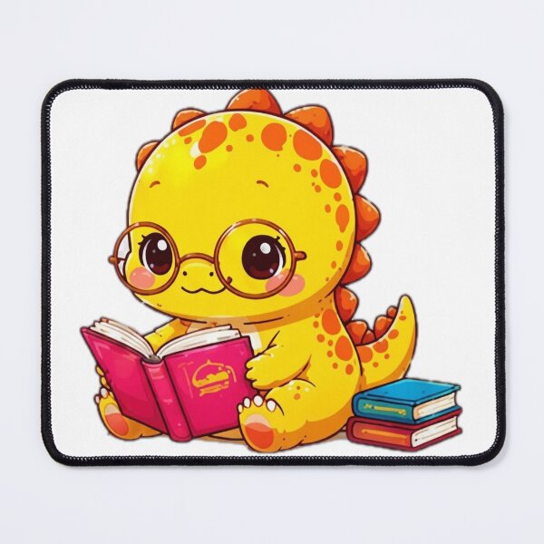 Item preview, Cute Dinosaur Reading Book Sticker designed and sold by DailyDoodlesBySumbul.