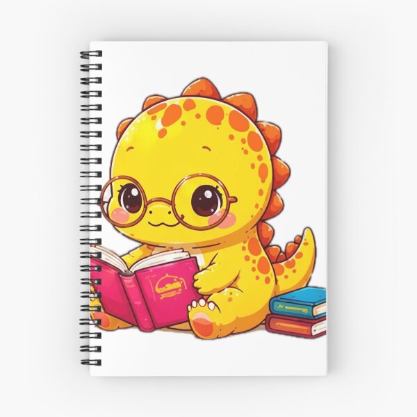 Item preview, Cute Dinosaur Reading Book Sticker designed and sold by DailyDoodlesBySumbul.
