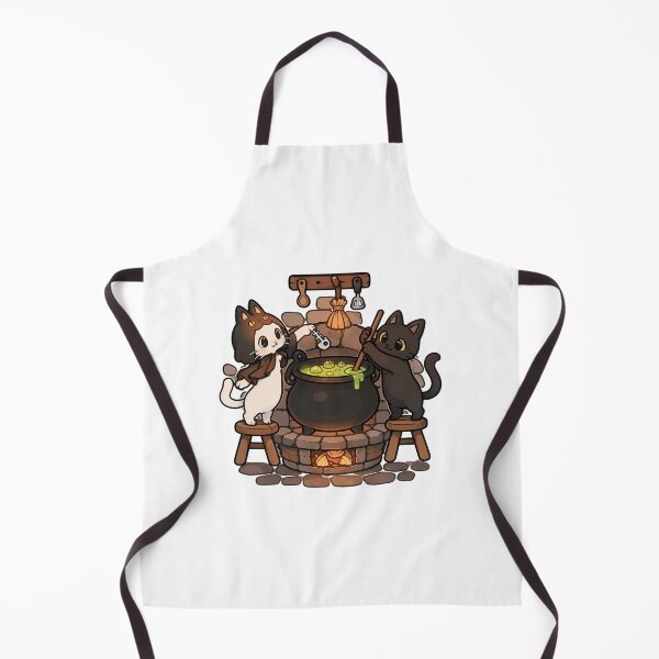 Artikelvorschau, cute witch cats brewing magic potion - cozy kawaii halloween cat entworfen und verkauft von Mypixieart.