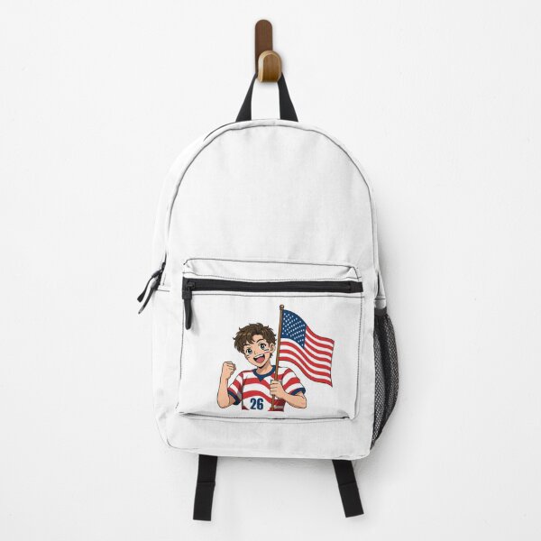 Item preview, USA Flag Cheering Anime Boy Art designed and sold by Anne97s.
