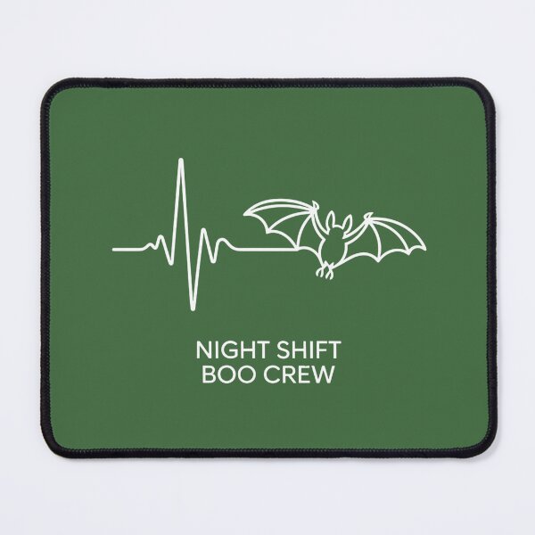 Item preview, Night Shift Boo Crew Bat Heartbeat Nurse Halloween Shirt designed and sold by Raw Tigers.