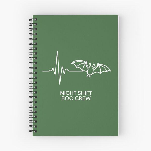 Item preview, Night Shift Boo Crew Bat Heartbeat Nurse Halloween Shirt designed and sold by Raw Tigers.