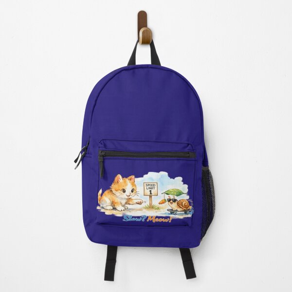 Item preview, Watercolor Cat and Snail Art – Funny “Slow? Meow!” Animal Illustration designed and sold by EdgeSphere.