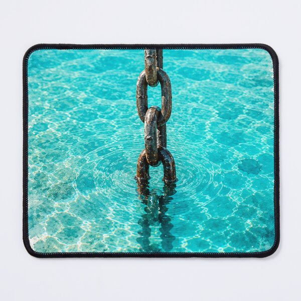Item preview, Turquoise Harbor Chain Coastal Watercolor Art designed and sold by TheSlowShore.