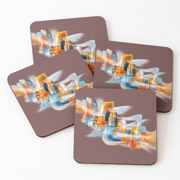 Item preview, Abstract Neon Flow Geometric Glass Art designed and sold by Art-Vortex-fr.
