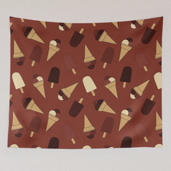 Item preview, Chocolate Ice Cream Illustration Pattern | Summer Design designed and sold by UnhingedBird.
