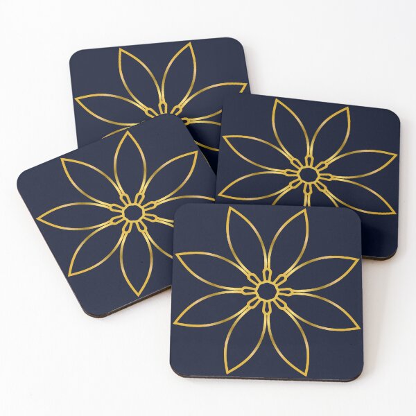Item preview, Gilded Botanical: Luxe Gold and Black Floral Pattern designed and sold by LiveLearnCreate.
