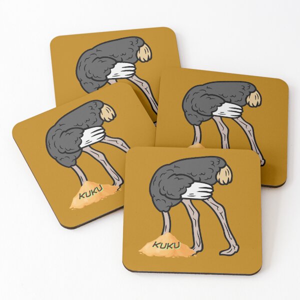 Item preview, Funny Ostrich Head in the Sand KUKU Avoiding Problems Meme Cartoon. designed and sold by LunaPrintCo.