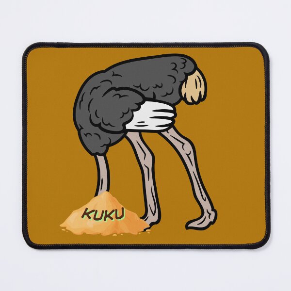 Item preview, Funny Ostrich Head in the Sand KUKU Avoiding Problems Meme Cartoon. designed and sold by LunaPrintCo.
