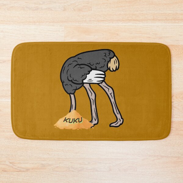 Item preview, Funny Ostrich Head in the Sand KUKU Avoiding Problems Meme Cartoon. designed and sold by LunaPrintCo.