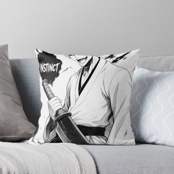 Item preview, Instinct Hollow Samurai Manga Panel Black White Wild Swordsman Art Print designed and sold by MugenAnime.