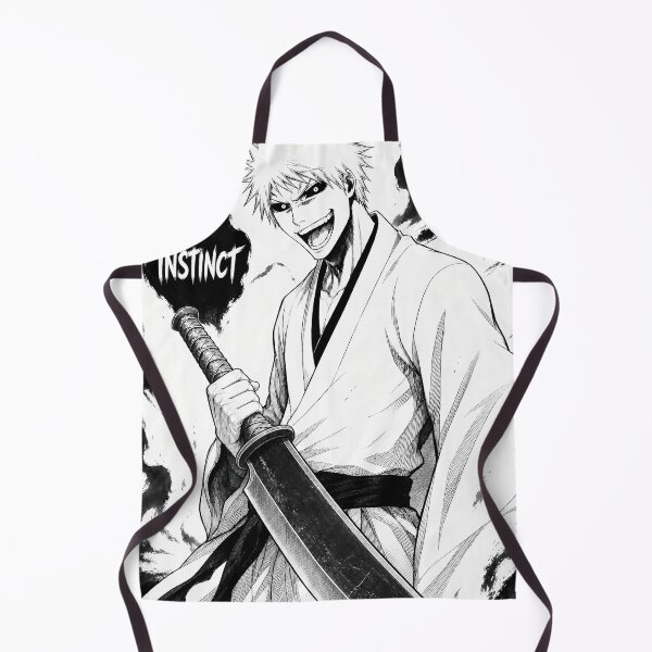 Item preview, Instinct Hollow Samurai Manga Panel Black White Wild Swordsman Art Print designed and sold by MugenAnime.