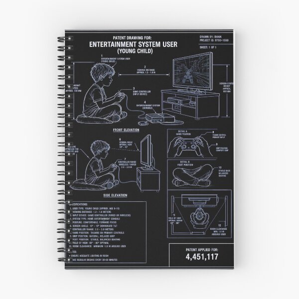 Item preview, Gaming Patent Drawing Entertainment System User Blueprint Poster designed and sold by DarkOriginArts.