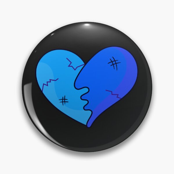 Item preview, Blue heart - Cracked Feelings designed and sold by DibujandoPorfa.