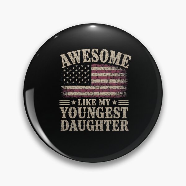 Item preview, youngest daughter Vintage American Flag Patriotic Humor designed and sold by FormalDehyena.