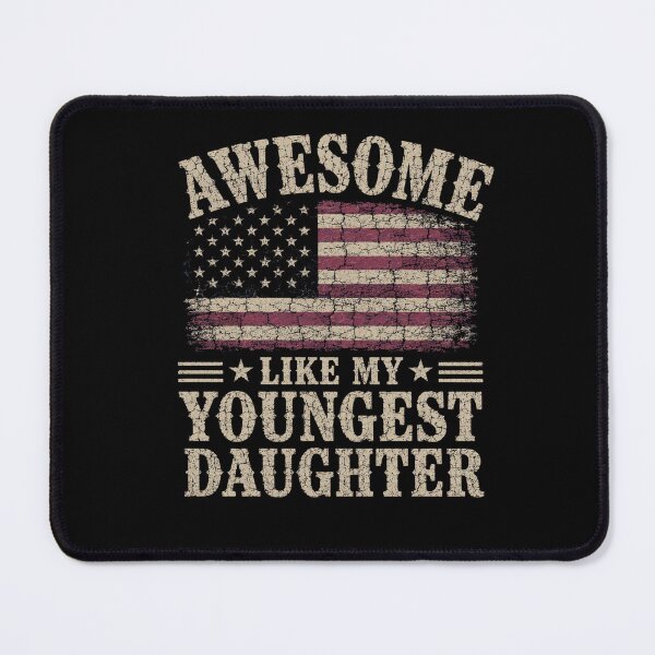 Item preview, youngest daughter Vintage American Flag Patriotic Humor designed and sold by FormalDehyena.