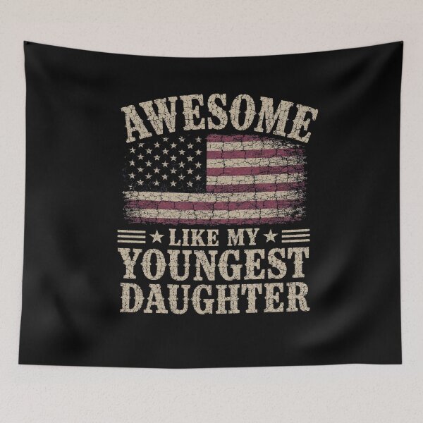 Item preview, youngest daughter Vintage American Flag Patriotic Humor designed and sold by FormalDehyena.