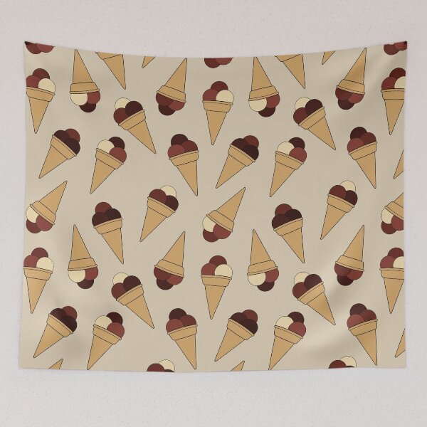 Item preview, Chocolate Ice Cream Illustration Pattern | Summer Design designed and sold by UnhingedBird.