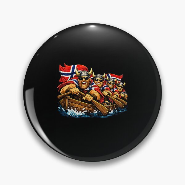 Item preview, Norway Viking Row Ro! Ro! Supporter Longship Retro Graphic designed and sold by Rahamkshop.