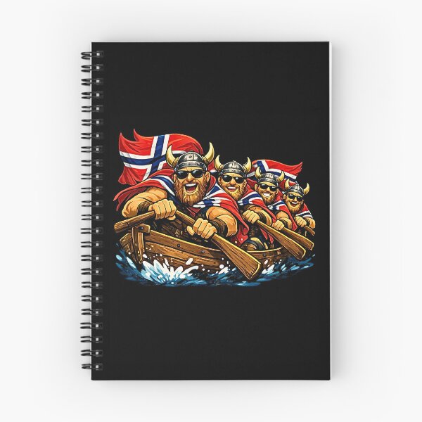 Item preview, Norway Viking Row Ro! Ro! Supporter Longship Retro Graphic designed and sold by Rahamkshop.