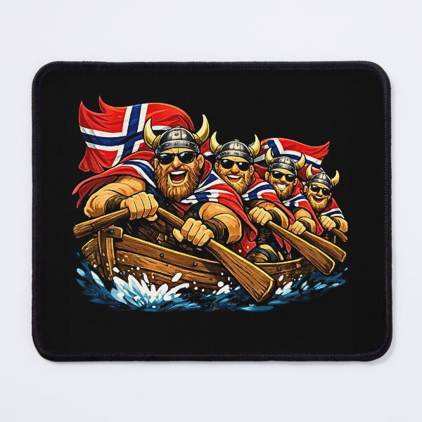 Item preview, Norway Viking Row Ro! Ro! Supporter Longship Retro Graphic designed and sold by Rahamkshop.