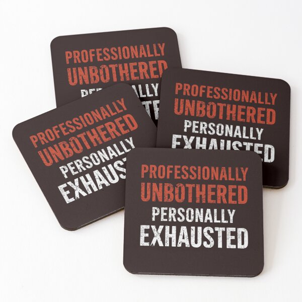 Item preview, Professionally Unbothered Personally Exhausted Funny T-Shirt | Office Humor | Burnout Quote | Vintage Distressed Typography designed and sold by Vvmd.