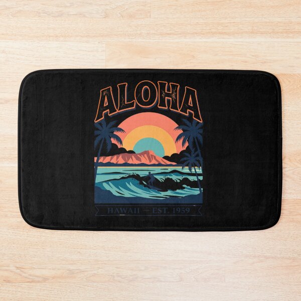 Item preview, Retro Aloha Hawaii Surf Sunset Vintage 1959 Graphic designed and sold by BumbleBloom7.