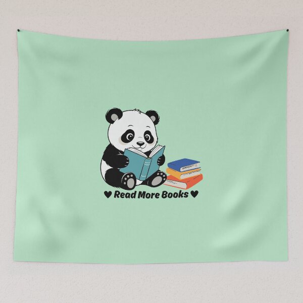 Item preview, Read More Books Cute Panda Reading Design – Book Lover Aesthetic for Stickers, T-Shirts, A-Line Dresses, Home Decor & Gifts designed and sold by SyedaPrints.