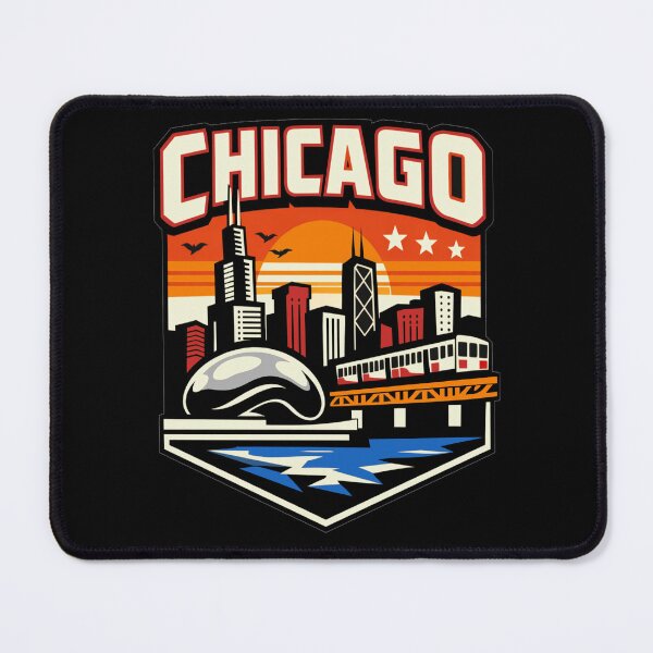Item preview, Chicago Retro Skyline Badge - Illinois City Travel Design designed and sold by Lyfeinsights.