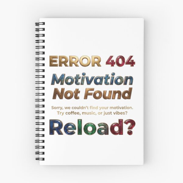 Item preview, Error 404 Motivation Not Found Funny Tech Quote designed and sold by Northern Glow Art.